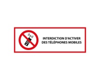 Panneau - Interdiction téléphones mobiles - P013 - ISO 7010