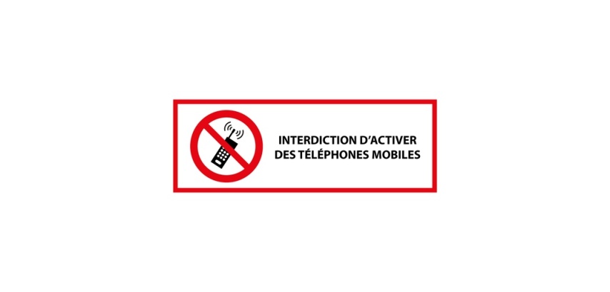 Panneau - Interdiction téléphones mobiles - P013 - ISO 7010