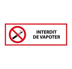 Signalisation d'interdiction - Pictogramme Interdit de vapoter