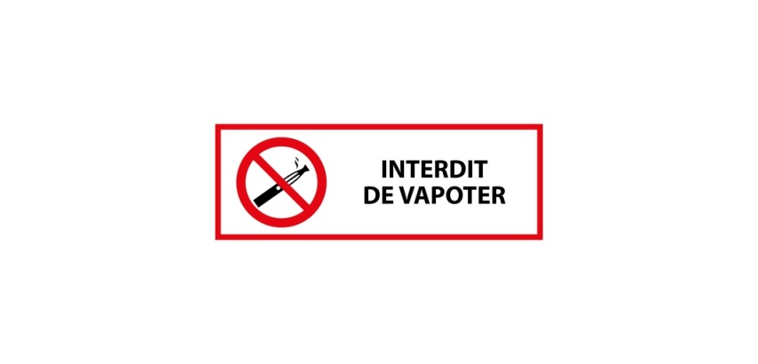 Signalisation d'interdiction - Pictogramme Interdit de vapoter
