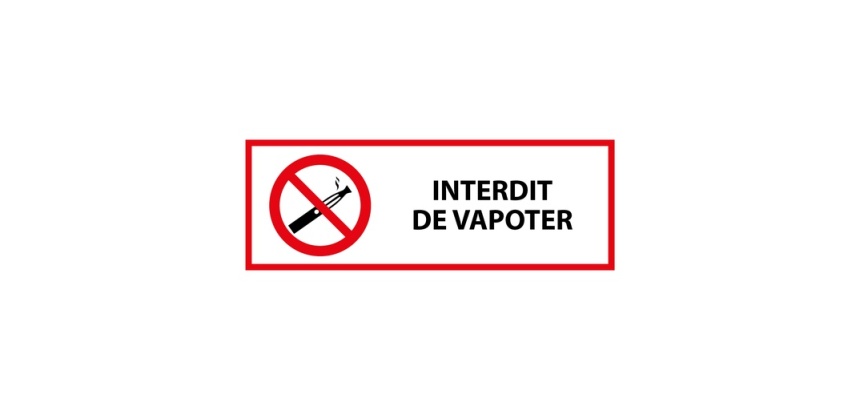Signalisation d'interdiction - Pictogramme Interdit de vapoter 297 x 105 mm Vinyle Souple Autocollant