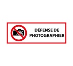 Panneau d'interdiction - Défense de photographier - P029