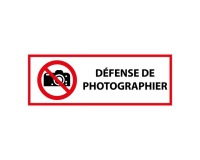 Panneau d'interdiction - Défense de photographier - P029