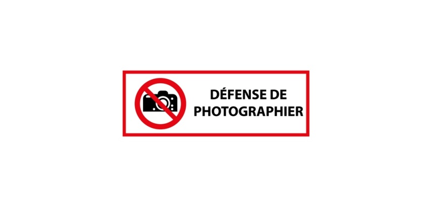 Panneau d'interdiction - Défense de photographier - P029