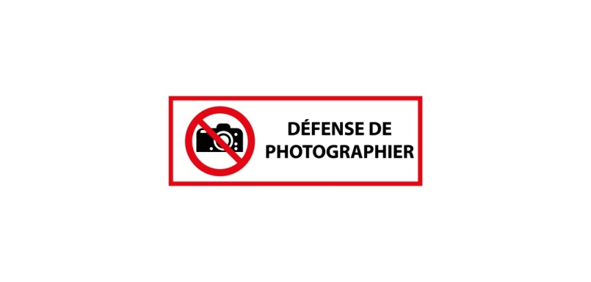 Panneau d'interdiction - Défense de photographier - P029