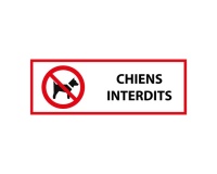 Signalétique d'interdiction - Interdit aux chiens - P021 - ISO 7010