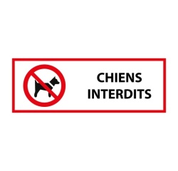 Signalétique d'interdiction - Interdit aux chiens - P021 - ISO 7010 297 x 105 mm Vinyle Souple Autocollant