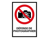 Panneau - Défense de photographier - P029