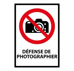 Panneau - Défense de photographier - P029