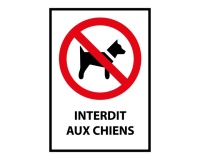 Panneau d'interdiction - Pictogramme Chiens interdits - ISO 7010