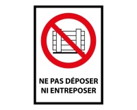 Panneau d'interdiction - Picto Ne pas obstruer - P023 - ISO 7010