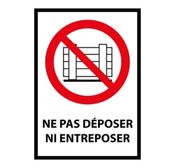 Panneau d'interdiction - Picto Ne pas obstruer - P023 - ISO 7010 Vinyle Souple Autocollant A5