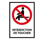 Panneau signalétique - Interdiction de s'asseoir - P018 - ISO 7010 Vinyle Souple Autocollant A5