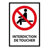 Panneau signalétique - Interdiction de s'asseoir - P018 - ISO 7010 PVC 2 mm A3