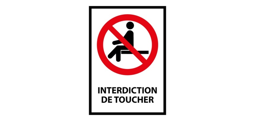 Panneau signalétique - Interdiction de s'asseoir - P018 - ISO 7010 Vinyle Souple Autocollant A5