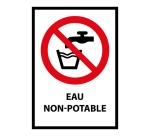 Panneau de signalisation - Picto Eau non potable - P005 - ISO 7010 Vinyle Souple Autocollant A5