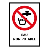 Panneau de signalisation - Picto Eau non potable - P005 - ISO 7010 PVC 2 mm A4