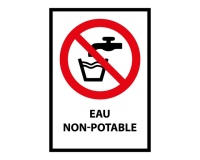 Panneau de signalisation - Picto Eau non potable - P005 - ISO 7010 PVC 2 mm A3
