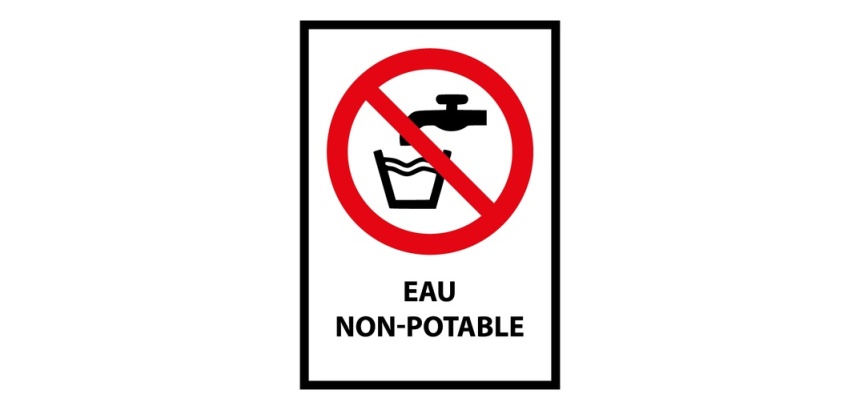 Panneau de signalisation - Picto Eau non potable - P005 - ISO 7010 Vinyle Souple Autocollant A5