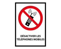Panneau Désactiver les téléphones mobiles - P013 - Norme ISO 7010