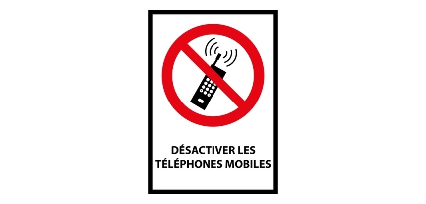 Panneau Désactiver les téléphones mobiles - P013 - Norme ISO 7010