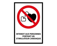 Panneau d'interdiction - Stimulateur cardiaque - P007 - ISO 7010 PVC 2 mm A3
