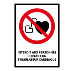 Panneau d'interdiction - Stimulateur cardiaque - P007 - ISO 7010