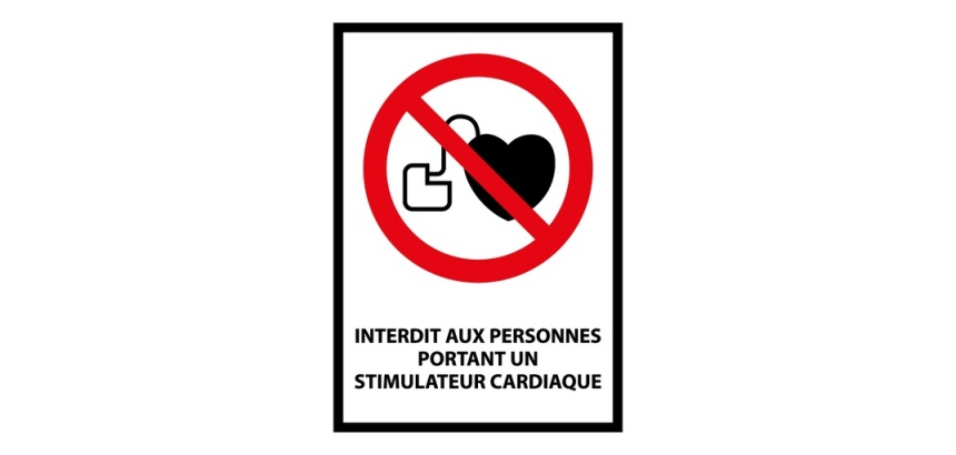 Panneau d'interdiction - Stimulateur cardiaque - P007 - ISO 7010 Vinyle Souple Autocollant A5
