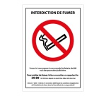 Panneau interdiction - Interdiction de fumer avec décret - A5