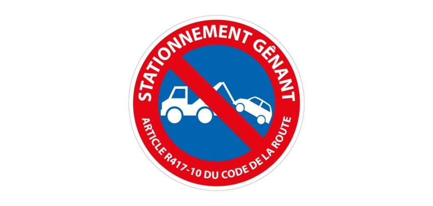 Panneau prescription B6a1 - Stationnement Gênant