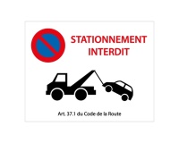 Panneau - Défense de stationner Accès pompiers - 350x450 mm