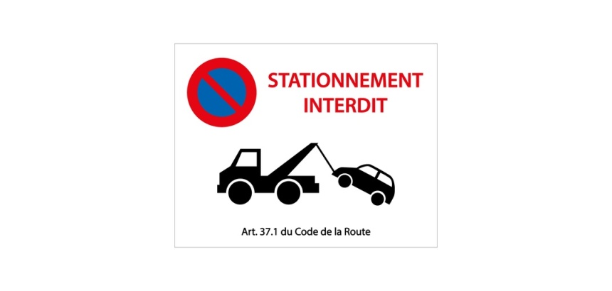 Panneau - Défense de stationner Accès pompiers - 350x450 mm