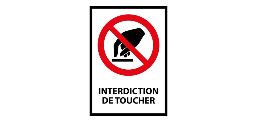 Panneau d'interdiction - Interdiction de toucher - P010 - ISO 7010