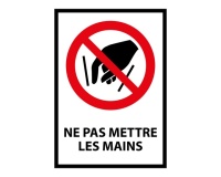 Panneau interdiction P015 - Ne pas mettre les mains - ISO 7010