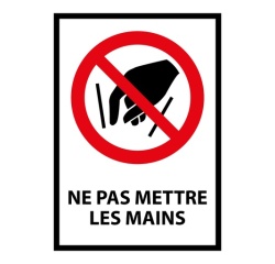 Panneau interdiction P015 - Ne pas mettre les mains - ISO 7010 Vinyle Souple Autocollant A5