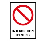 Panneau interdiction - Entrée interdite - P001 - ISO 7010