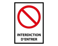 Panneau interdiction - Entrée interdite - P001 - ISO 7010