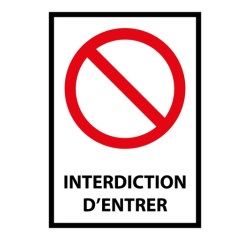 Panneau interdiction - Entrée interdite - P001 - ISO 7010
