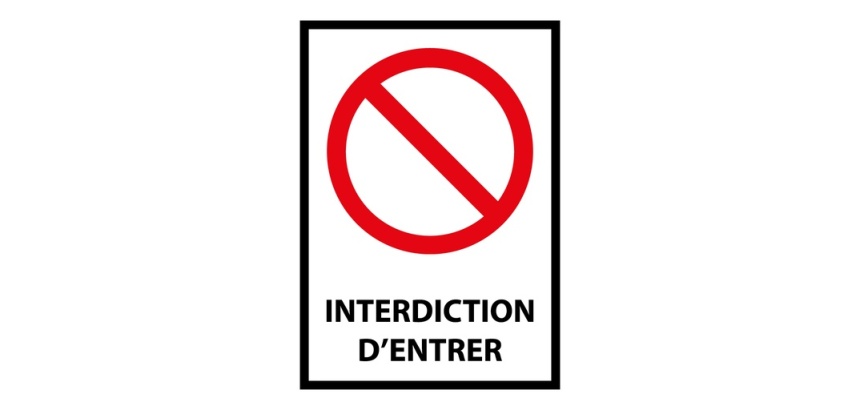 Panneau interdiction - Entrée interdite - P001 - ISO 7010