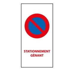 Autocollants - Stationnement Gênant - 110x220 mm - Lot de 20