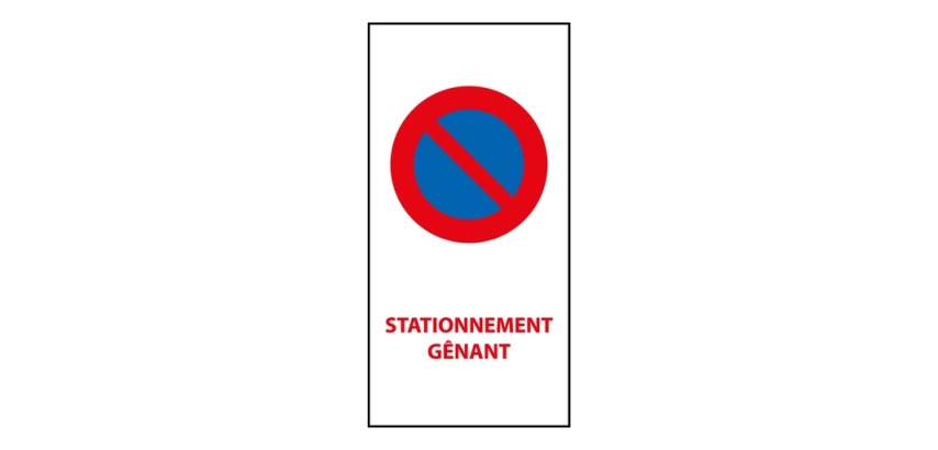 Autocollants - Stationnement Gênant - 110x220 mm - Lot de 20