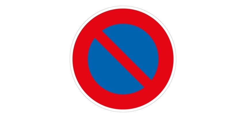 Panneau d'intersection - Stationnement Interdit - B6a1 Vinyle Souple Autocollant 200 mm