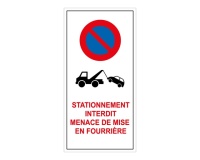 Autocollant - Stationnement Interdit - Mise en Fourrière - 20 ex