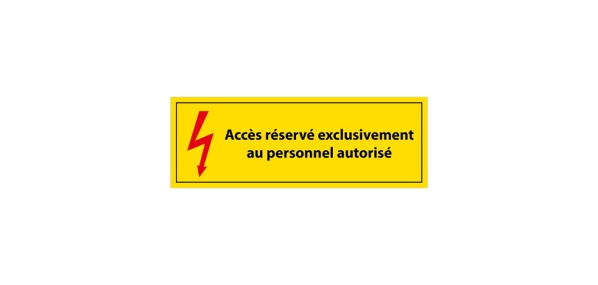 Panneau - Accès Réservé Personnel Autorisé - Vinyle - ISO 7010 297 x 105 mm