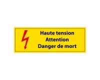 Panneau - Haute tension Danger de Mort - PVC - ISO 7010 450 x 150 mm