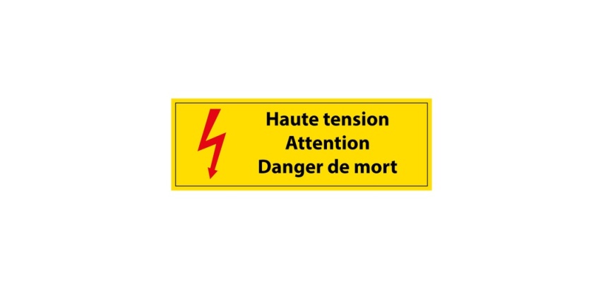 Panneau - Haute tension Danger de Mort - PVC - ISO 7010
