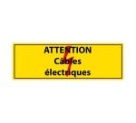 Panneau Danger - Câbles électriques - PVC - Norme ISO 7010 297 x 105 mm