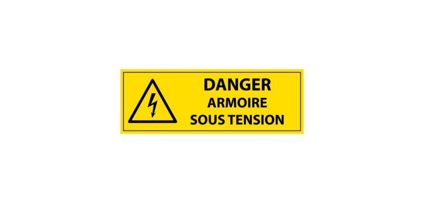 Panneau - Danger armoire sous tension - PVC - ISO 7010