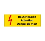 Panneau - Haute tension Danger de Mort - PVC - ISO 7010 297 x 105 mm