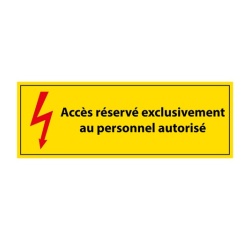 Panneau - Accès Réservé Personnel Autorisé - PVC - ISO 7010 297 x 105 mm